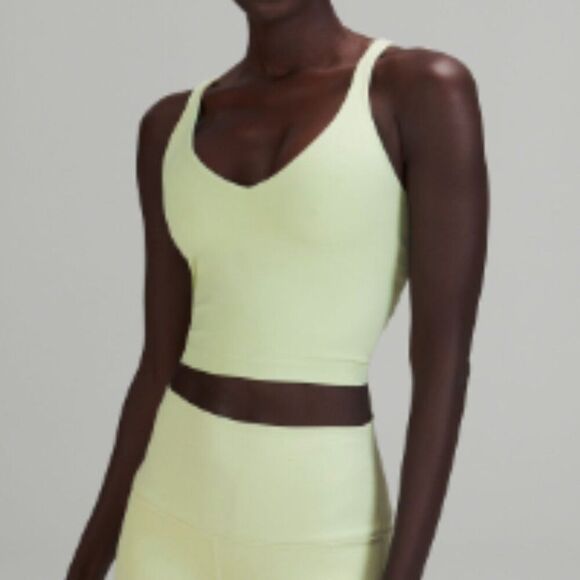 NWT LULULEMON Align Cropped Tank Top  NULU CREAMY MINT GREEN PASTEL Size 6 - Picture 3 of 4
